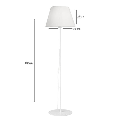 Floor lamp Lumider pakoworld E27 fabric-metal white D35x152cm