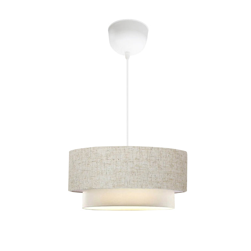 Ceiling light Sombre pakoworld fabric in cream color D30x15cm