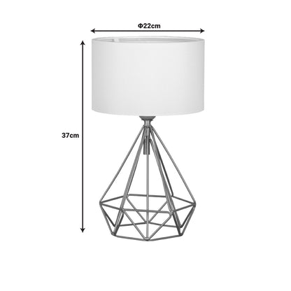 Table lamp PWL-1080 pakoworld E27 white-golden D22x37cm