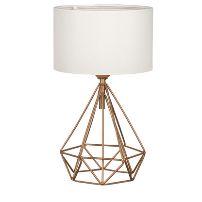 Table lamp PWL-1080 pakoworld E27 white-golden D22x37cm