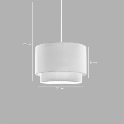 Tachi E27 ceiling lamp fabric-pvc in cream color D30x20cm