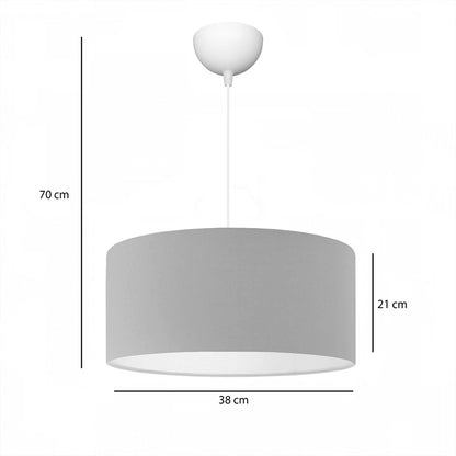 Single-light ceiling lamp PWL-1091 E27 in beige shade D38x21cm