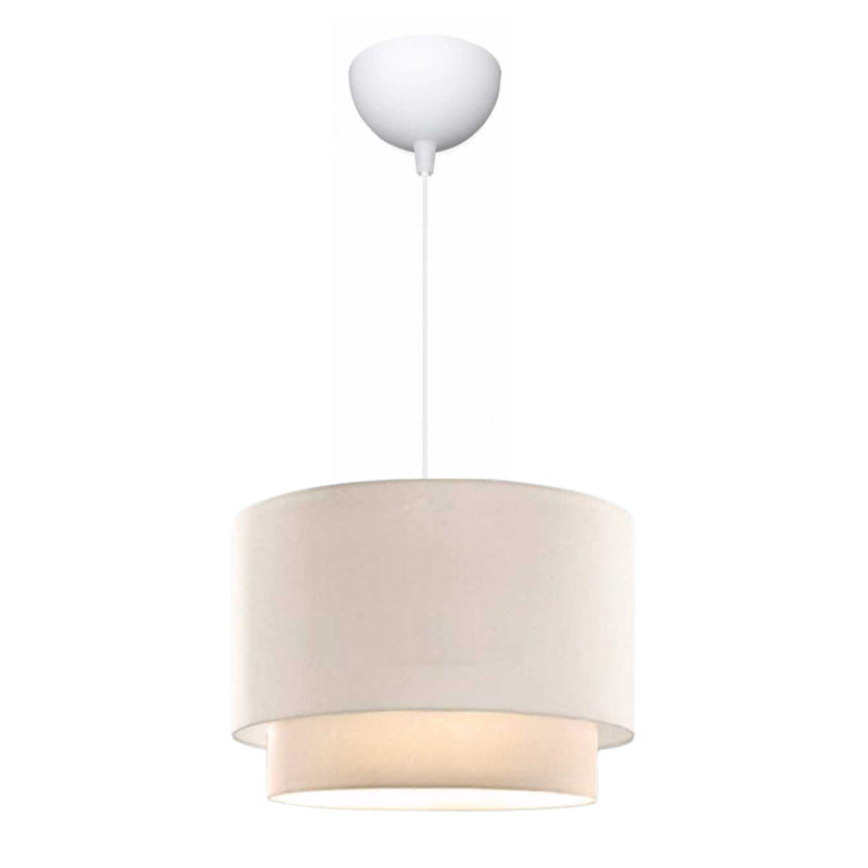 Tachi E27 ceiling lamp fabric in cream color D30x20cm