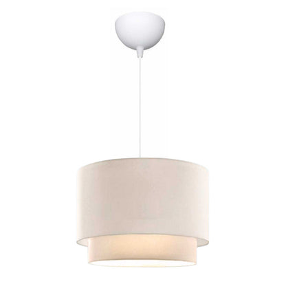 Tachi E27 ceiling lamp fabric in cream color D30x20cm