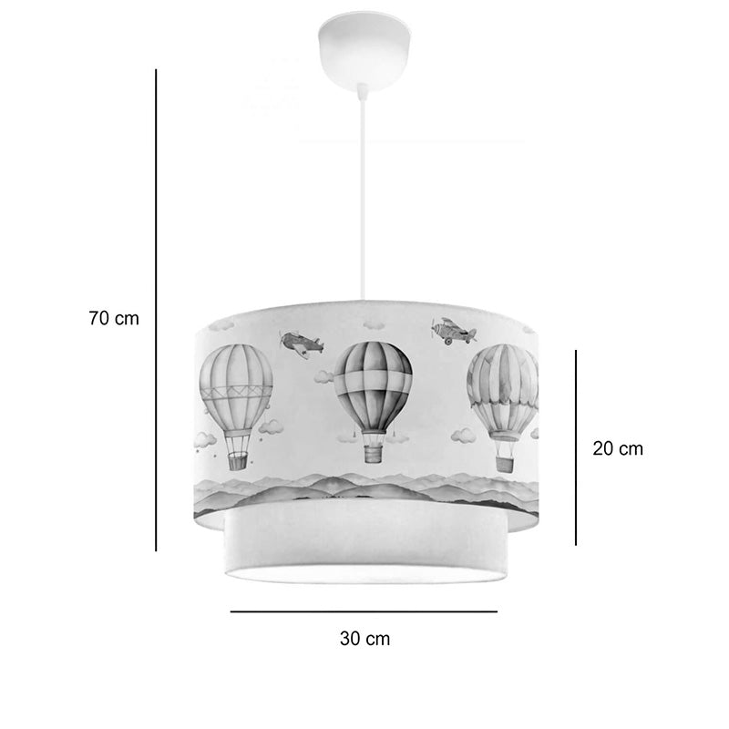 Children's ceiling lamp Balon in cream shade D30x20cm
