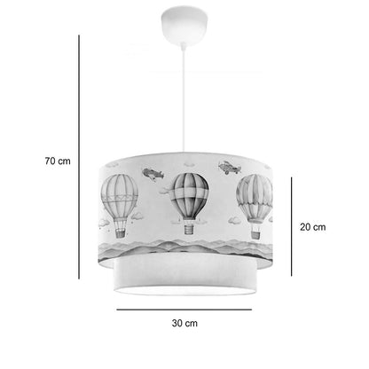 Children's ceiling lamp Balon in cream shade D30x20cm