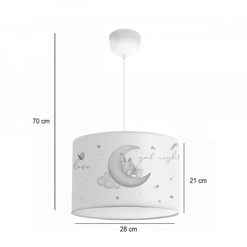 Children's ceiling lamp Gary multi-colored-white D28x21cm