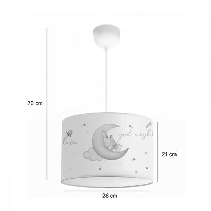 Children's ceiling lamp Gary multi-colored-white D28x21cm