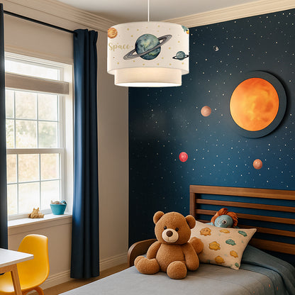 Children's ceiling lamp Saturn multi-colored-white D30x20cm