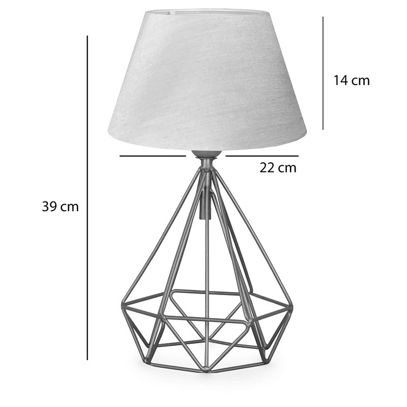 Table lamp PWL-1080 E27 beige-gold D22x39cm