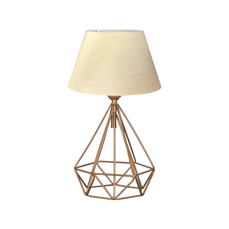 Table lamp PWL-1080 E27 beige-gold D22x39cm
