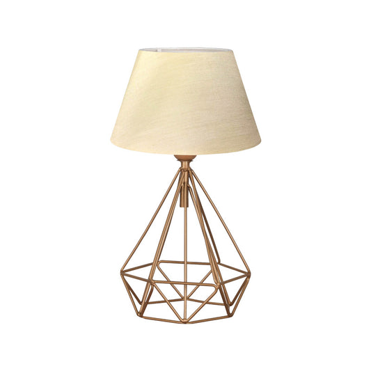 Table lamp PWL-1080 E27 beige-gold D22x39cm