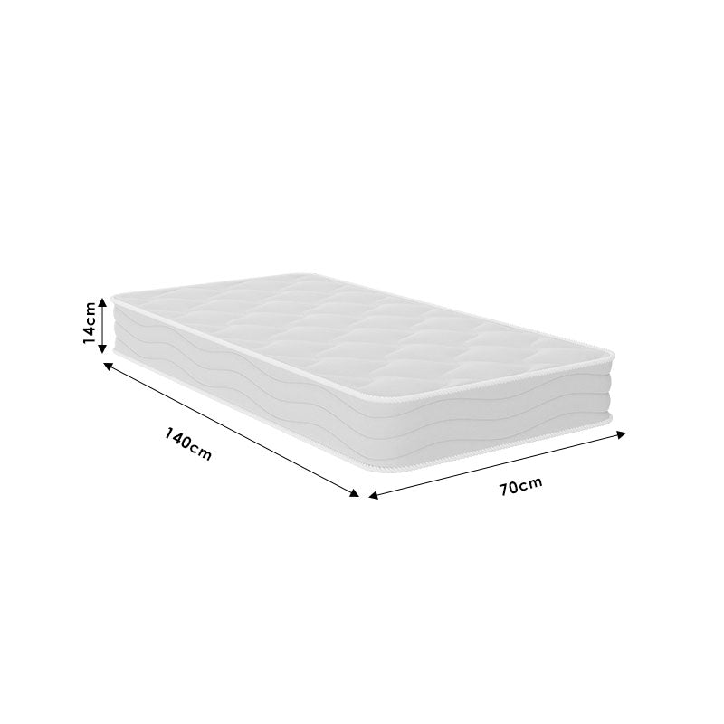 Mattress Cotton Baby Chic Strom single sided 14cm 70x140cm