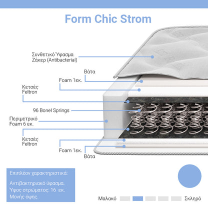 Mattress Form Chic Strom single sided 16cm 120x200cm