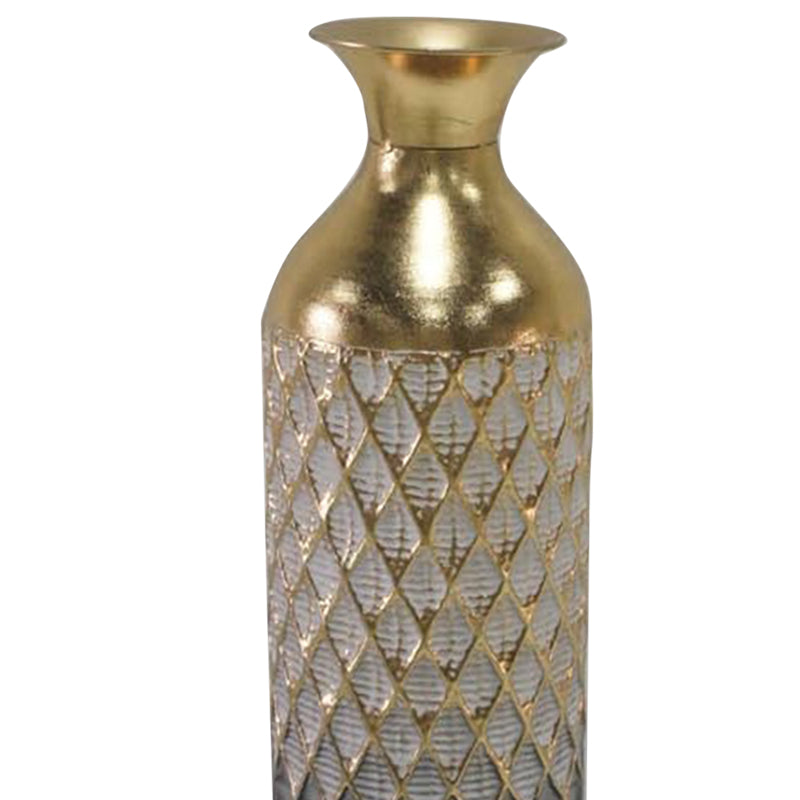 Decorative vase Onna Inart metal in gold and black shade D15.7x80.6cm