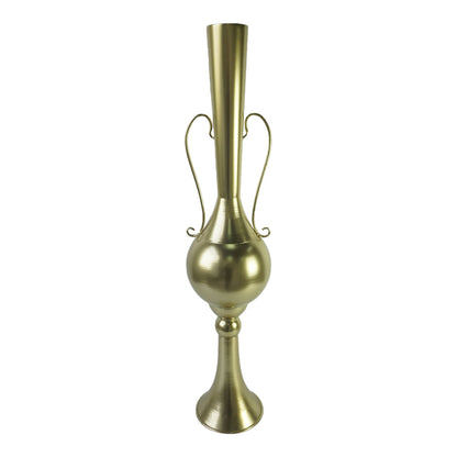 Decorative vase Hra Inart metal in gold shade D20.3x94cm