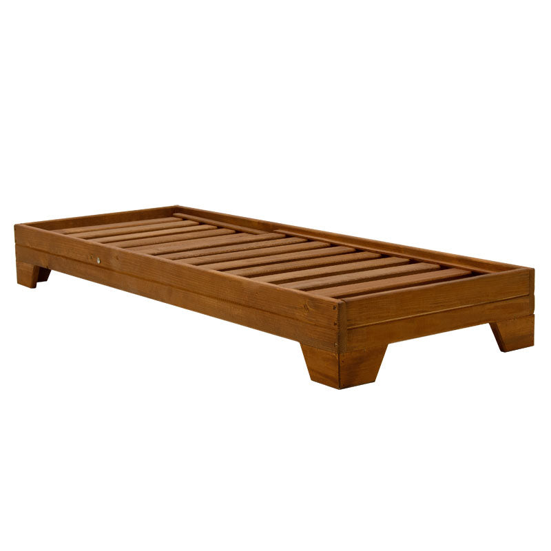 Sunbed Sadie pakoworld solid fir wood walnut