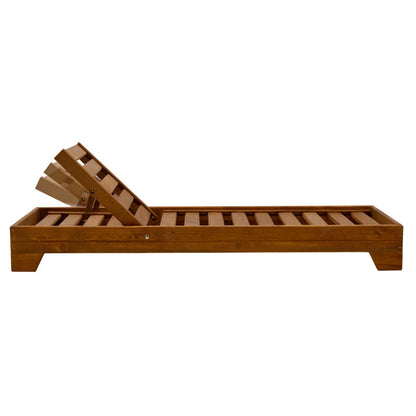 Sunbed Sadie pakoworld solid fir wood walnut