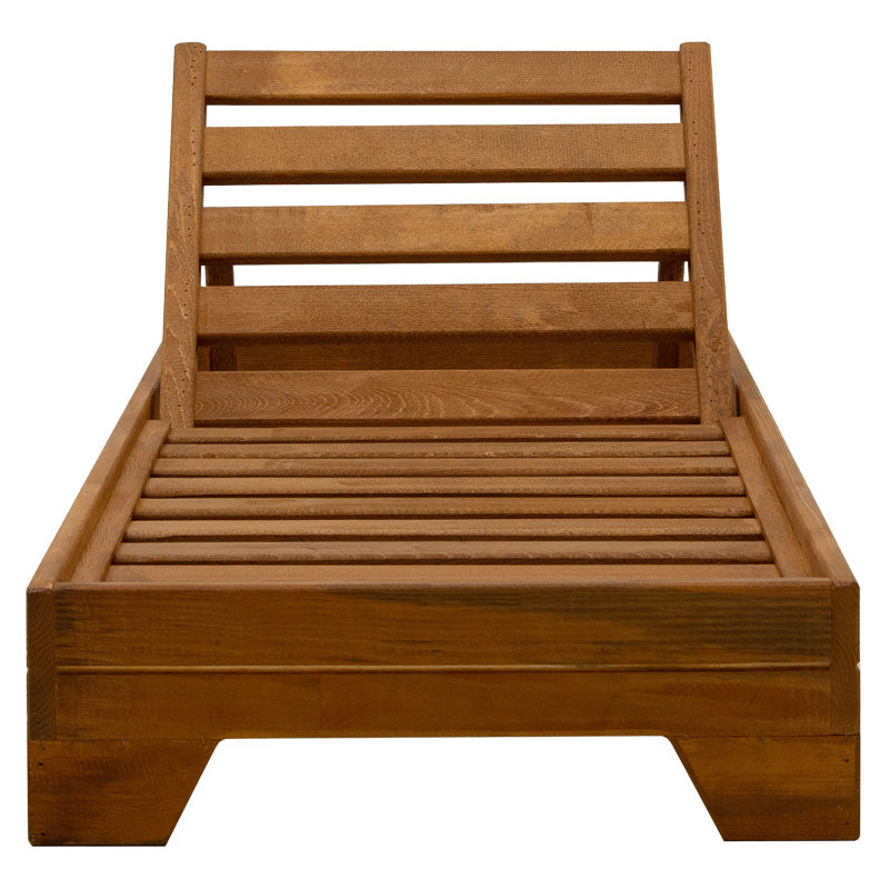 Sunbed Sadie pakoworld solid fir wood walnut