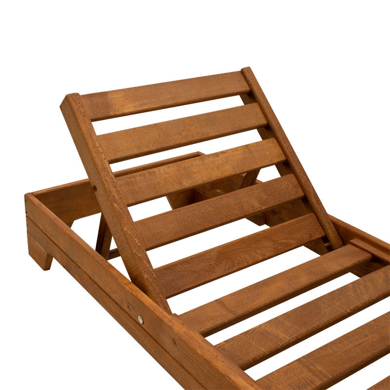 Sunbed Sadie pakoworld solid fir wood walnut