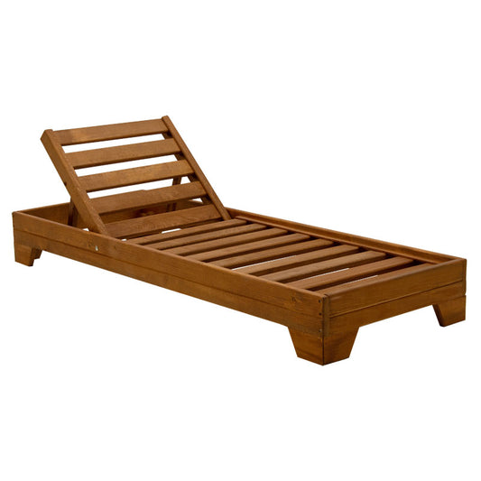 Sunbed Sadie pakoworld solid fir wood walnut