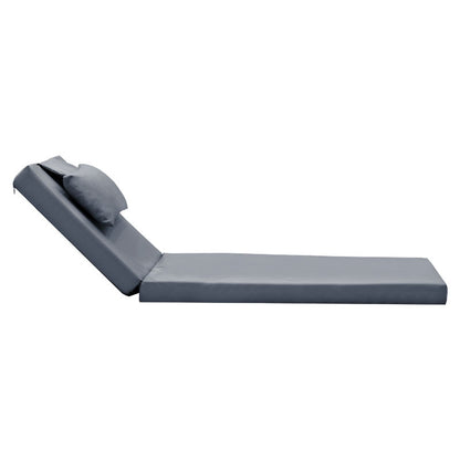 Lounger sunbed Sunset fabric grey 65x185x10cm