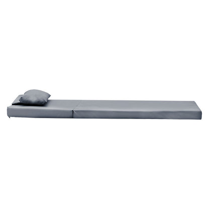 Lounger sunbed Sunset fabric grey 65x185x10cm
