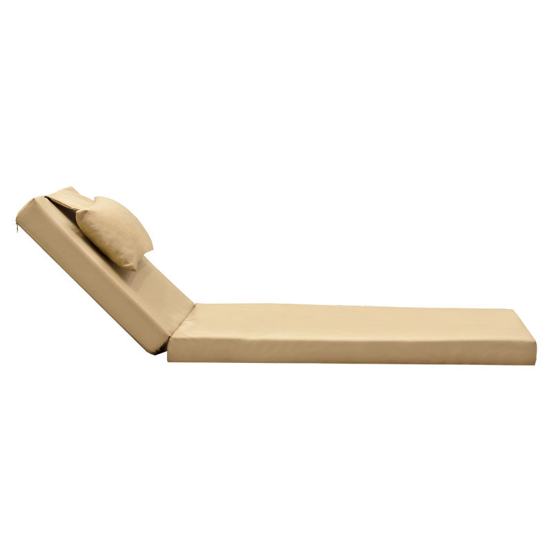 Lounger sunbed Sadie pakoworld fabric beige 65x185x10cm