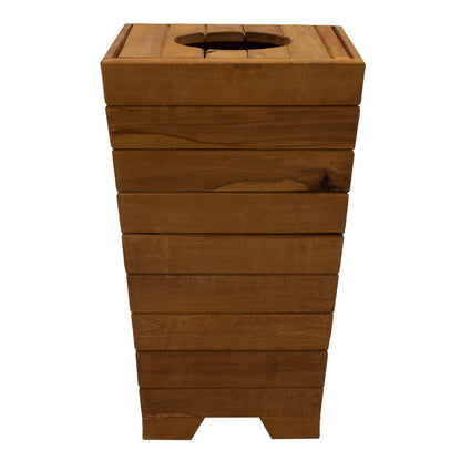 Planter-bucket Otis pakoworld solid beech wood walnut 43x43x70.5cm