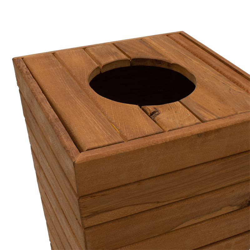 Planter-bucket Otis pakoworld solid beech wood walnut 43x43x70.5cm