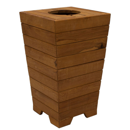 Planter-bucket Otis pakoworld solid beech wood walnut 43x43x70.5cm