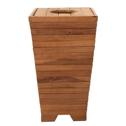 Planter-bucket Otis pakoworld solid beech wood walnut 43.5x43.5x75cm