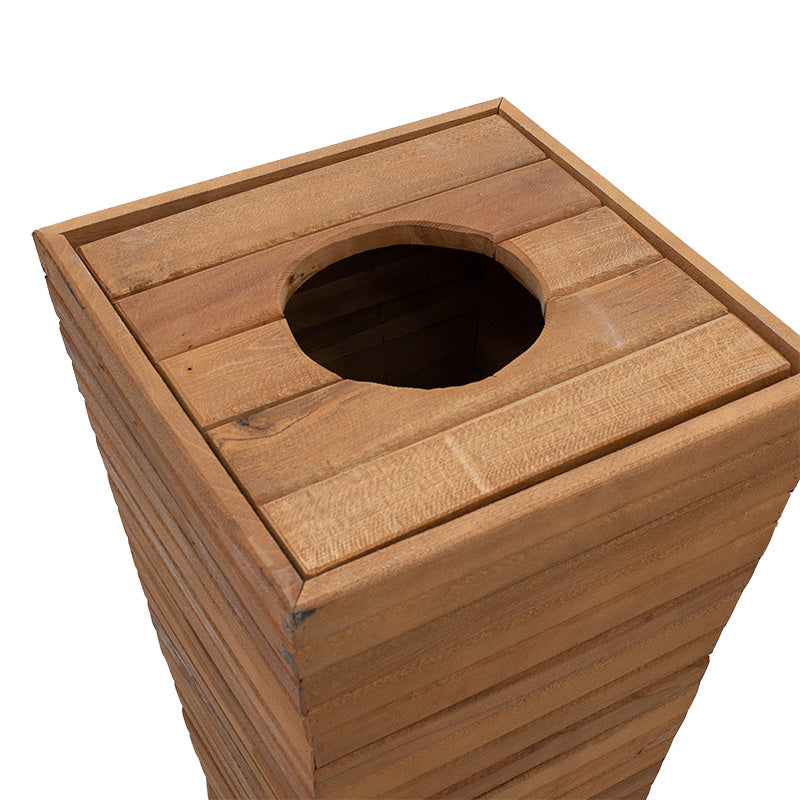 Planter-bucket Otis pakoworld solid beech wood walnut 43.5x43.5x75cm