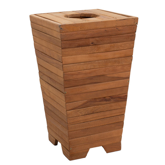 Planter-bucket Otis pakoworld solid beech wood walnut 43.5x43.5x75cm