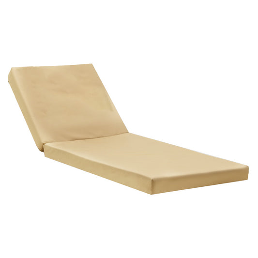 Lounger sunbed Sadie pakoworld fabric beige 65x185x15cm