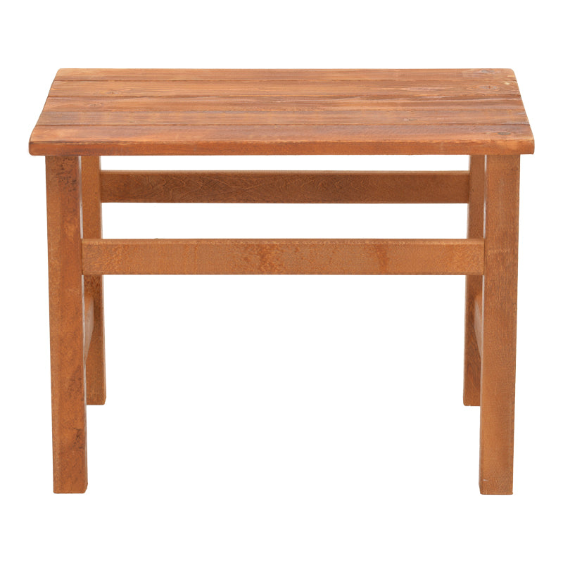 Summrine pakoworld beach table solid beech wood in walnut color 60x40x45cm