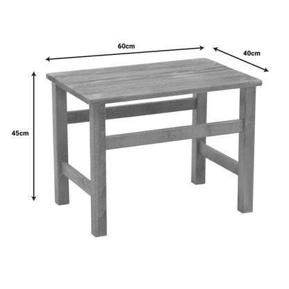 Summrine pakoworld beach table solid beech wood in walnut color 60x40x45cm