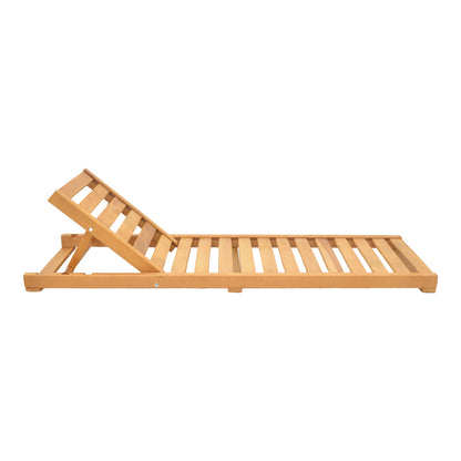 DeDeckchair Specta pakoworld solid beech wood in natural color 60x190x50cm