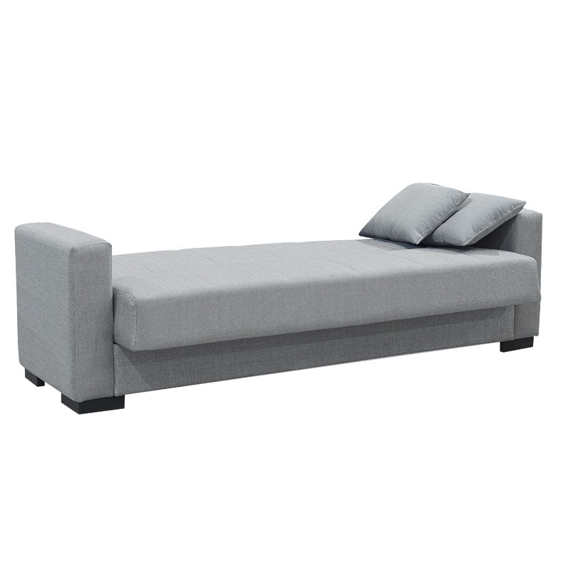 3 seater sofa-bed Vox pakoworld fabric grey 212x77x80cm