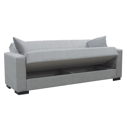 3 seater sofa-bed Vox pakoworld fabric grey 212x77x80cm