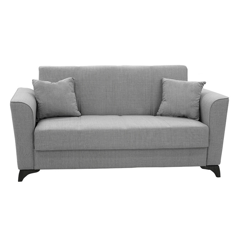 2 seater sofa-bed Asma pakoworld fabric grey 156x76x85cm