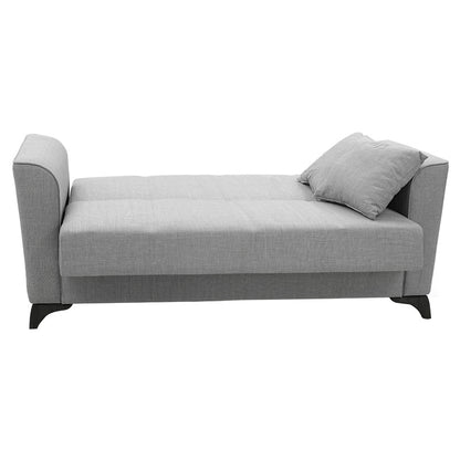 2 seater sofa-bed Asma pakoworld fabric grey 156x76x85cm