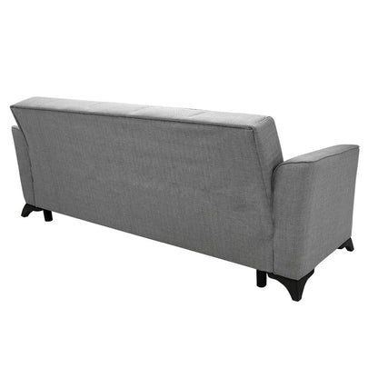 2 seater sofa-bed Asma pakoworld fabric grey 156x76x85cm