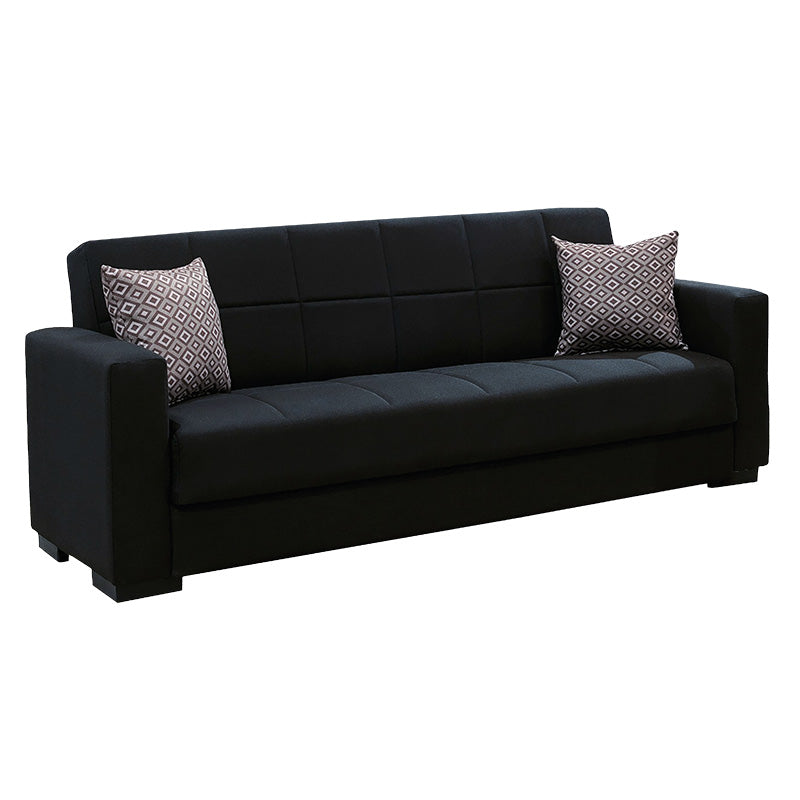 Sofa set 2pcs Vox pakoworld fabric black