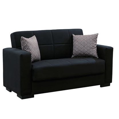 Sofa set 2pcs Vox pakoworld fabric black