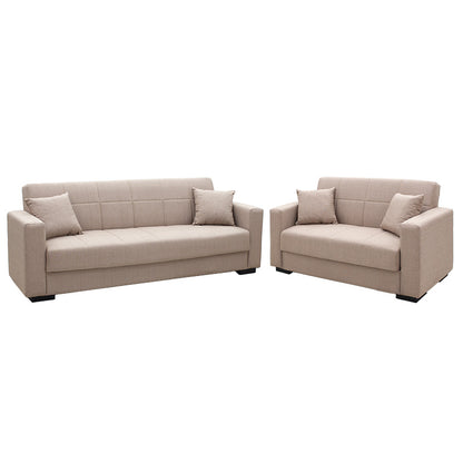 Sofa set 2pcs Vox pakoworld fabric beige