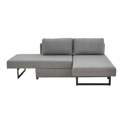 Polymorphic sofa-bed Defry pakoworld fabric grey 230x165x72cm