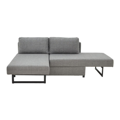 Polymorphic sofa-bed Defry pakoworld fabric grey 230x165x72cm