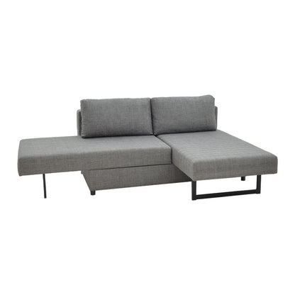 Polymorphic sofa-bed Defry pakoworld fabric grey 230x165x72cm