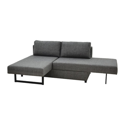 Polymorphic sofa-bed Defry pakoworld charcoal fabric 230x165x72cm